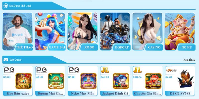 Đăng ký vào Jun88 để tham gia đa dạng trò chơi hấp dẫn