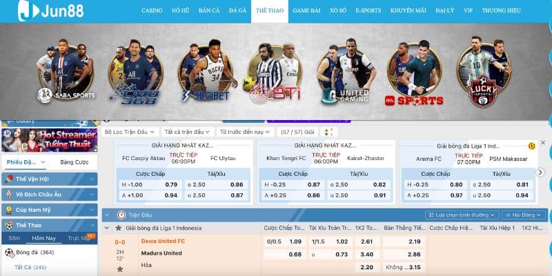 Kho game thể thao cảm xúc dâng trào