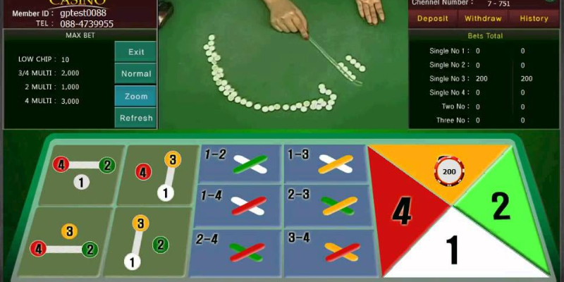 Fantan nhiều loại cược